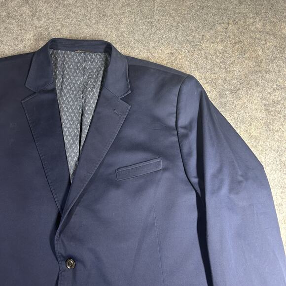 Oak Hill Sport Coat Mens 4XL Blue 2 Button Blazer Jacket Casual Dress - Picture 5 of 9